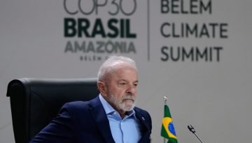 Lula na COP em 6 de novembro de 2025 — Foto: AP Photo/Eraldo Peres