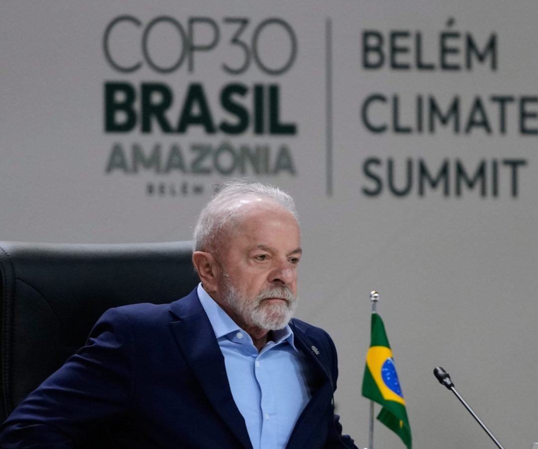 Lula na COP em 6 de novembro de 2025 — Foto: AP Photo/Eraldo Peres